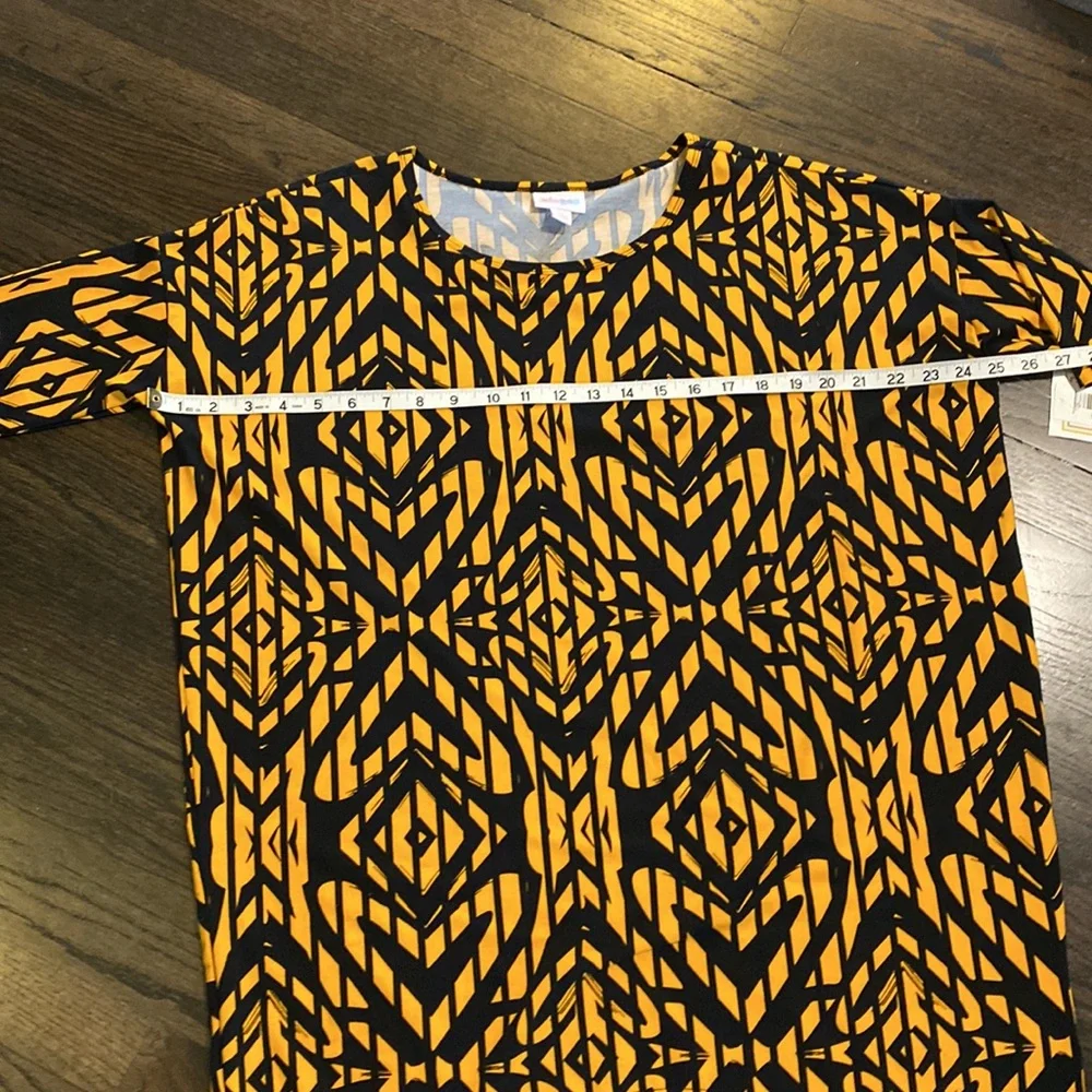Lularoe Irma Geometric Orange Black New NWT Small S Shirt Tunic